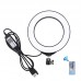 10.2" Ring Fill Light LED Fill Light Dimmable RGBW w/ Phone Clip Remote Control For Video Live PU430B 