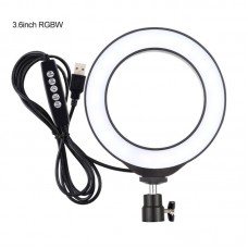 4.7" Ring Fill Light Dimmable LED Fill Light RGBW w/ Ball Head Mount For Video Live PU431B