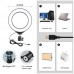 6.2" Ring Fill Light Dimmable LED Fill Light Portable RGBW w/ Ball Head Mount For Video Live PU432B