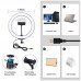 10.2" Ring Fill Light LED Dimmable with Phone Clip Ball Head For Video Live Camera Makeup PU433B