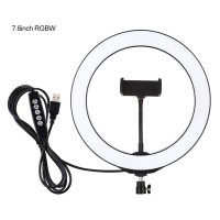 10.2" Ring Fill Light LED Dimmable with Phone Clip Ball Head For Video Live Camera Makeup PU433B