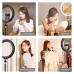 10.2" Ring Fill Light Selfie LED Ring Light Dimmable with Phone Clamp Three Color Temperature PU456B