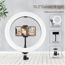 10.2" Ring Fill Light Selfie LED Ring Light Dimmable with Phone Clamp Three Color Temperature PU456B