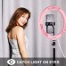 10.2" Selfie Ring Light Video Ring Fill Light w/ Cellphone Clamp Tripod Ball Head 80 LED Beads PU456F