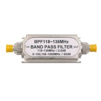 SMA Bandpass Filter BPF 118-136MHz Band Pass Filter for Aeronautical Band 