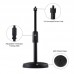 Desktop Tripod Ring Light Tripod Stand with Round Base Adjustable Height 18-28cm PU390