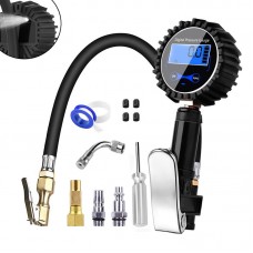 Digital Car Tire Pressure Gauge Meter LCD Tyre Inflation Tester with LED Flashlight for Car Truck 