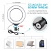 6.2"/16cm Dimmable LED Ring Light Ring Fill Light with Cold Shoe Tripod Ball Head 3 Modes PU378