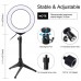 6.2"/16cm Dimmable LED Ring Fill Light + Desktop Tripod Stand w/ Cold Shoe Tripod Ball Head PKT3032