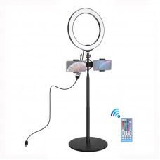 55.4" Desktop Stand + Dual-Phone Bracket + 10.2" LED Ring Light w/ Remote Control & Ball Head PKT3045