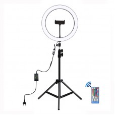11.8" Dimmable LED Ring Light with Tripod Stand 1.1m w/ Tripod Ball Head & Phone Clamp PKT3050