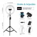 10.2" LED Ring Light with Tripod Stand & Remote Control & Phone Clamp For Livestream PKT3051B