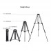 Heavy Duty Tripod Camera Tripod Stand Aluminum Alloy Adjustable 62-140cm For DSLR SLR Camera PU3003