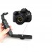 Camera Stand L-Shaped Angle 2 Shoe DV Flash Bracket with Dual Hot Shoe for DSLR Camera Camcorders