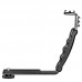 Camera Stand L-Shaped Angle 2 Shoe DV Flash Bracket with Dual Hot Shoe for DSLR Camera Camcorders