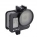 Camera Rig Camera Cage Housing Shell CNC Aluminum Alloy w/ 52mm UV Lens For GoPro HERO8 Black PU449B