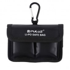 Lipo Safe Bag Lithium Battery Protection Bag Explosion-proof w/ Carabiner for Camera Battery PU2402 