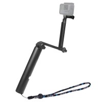 3-Way Selfie Stick Monopod Foldable 24.2-50.8cm For DJI Osmo Action GoPro NEW HERO PU413