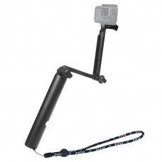 3-Way Selfie Stick Monopod Foldable 24.2-50.8cm For DJI Osmo Action GoPro NEW HERO PU413