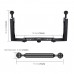 Dual Handle Handheld Stabilizer w/ Dual Ball Clamp Floating Arm For Underwater Camera Housings PU3041