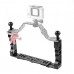 Adjustable Handheld Grip Stabilizer Dual Handle Aluminum Alloy Holder For Diving Photography PU262 