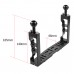 Adjustable Handheld Grip Stabilizer Dual Handle Aluminum Alloy Holder For Diving Photography PU262 