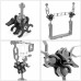 Triple Ball Clamp Diving Camera Bracket CNC Aluminum Spring Flashlight Clamp For Underwater Photography PU256 