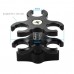 Triple Ball Clamp Diving Camera Bracket CNC Aluminum Spring Flashlight Clamp For Underwater Photography PU256 