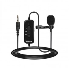 MAMEN KM-D2 Lavalier Microphone Omnidirectional Wired Clip-On Lapel Microphone For Camera Smartphone 