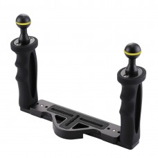 Diving Grip Dual Handle Handheld Stabilizer Dual Handle Aluminium For Camera Fill Light PU3018