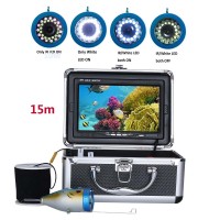 15M 1000TVL Fish Finder Underwater Fish Finder 7.0 Inch Display Professional Fishing Camera 15 Infrared Bulbs 15 White LEDs