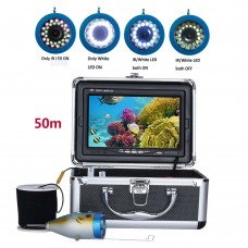 50M 1000TVL Fish Finder Underwater Fish Finder 7.0 Inch Display Professional Fishing Camera 15 Infrared Bulbs 15 White LEDs