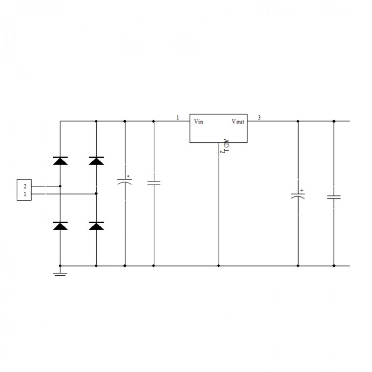 5PCS Rectifier Filter Power Supply Board Threeterminal Voltage