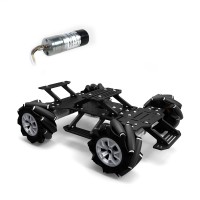 Mecanum Wheel Robot Car DIY Smart Car Chassis Omnidirectional Big Size 0.65A 250RPM for Raspberry Pi
