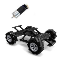 Mecanum Wheel Robot Car Omnidirectional DIY Smart Car Chassis Big Size 2.6A 460RPM for Raspberry Pi 