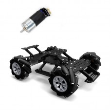 Mecanum Wheel Robot Car Omnidirectional DIY Smart Car Chassis Big Size 2.6A 460RPM for Raspberry Pi 