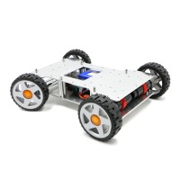 Smart Car Chassis Front Wheel Steering Robot Car Swing Suspension with 1:27 Planetary Gear Motor