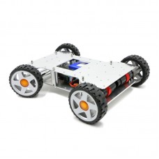 Smart Car Chassis Front Wheel Steering Robot Car Swing Suspension with 1:51 Planetary Gear Motor 