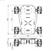 Mecanum Wheel Robot Car Chassis + Mechanical Robotic Arm without Suspension System