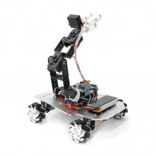 Mecanum Wheel Robot Car Chassis + Mechanical Robotic Arm with Pendulum Suspension