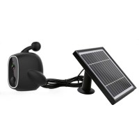 WiFi Solar Power Outdoor Camera 2MP 1080P PIR Motion Sensor with Solar Panel (Black)