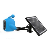 WiFi Solar Power Outdoor Camera 2MP 1080P PIR Motion Sensor with Solar Panel (Blue)