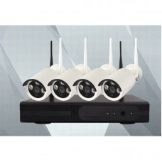 4CH WiFi Security Camera System Wireless NVR Security System Kit w/ 4pcs 2MP Cameras Outdoor Indoor