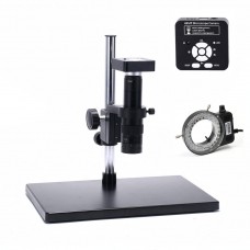 41MP USB Microscope Camera 1080P HDMI + 180X C-Mount Lens + 56-LED Light + Stand For PCB Repair