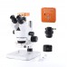Stereo Microscope with Camera 21MP 2K HDMI Zoom 7X-45X w/ 56 LED Light For PCB Soldering Repair