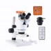 Stereo Microscope with Camera 21MP 2K HDMI Zoom 7X-45X w/ 56 LED Light For PCB Soldering Repair