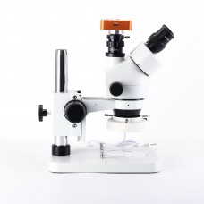 Stereo Microscope with Camera 21MP 2K HDMI Zoom 7X-45X w/ 56 LED Light For PCB Soldering Repair