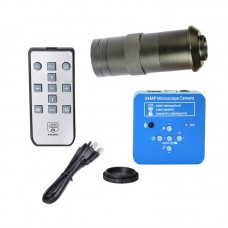 34MP Industrial Microscope Camera USB Microscope Camera HDMI 2K 1080P 60FPS w/ 100X C-Mount Lens