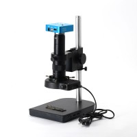 34MP USB Industrial Microscope Camera Stand Kit 2K 1080P w/ 180X C-Mount Lens 56-LED Ring Light