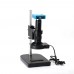 34MP USB Industrial Microscope Camera Stand Kit 2K 1080P w/ 180X C-Mount Lens 56-LED Ring Light
